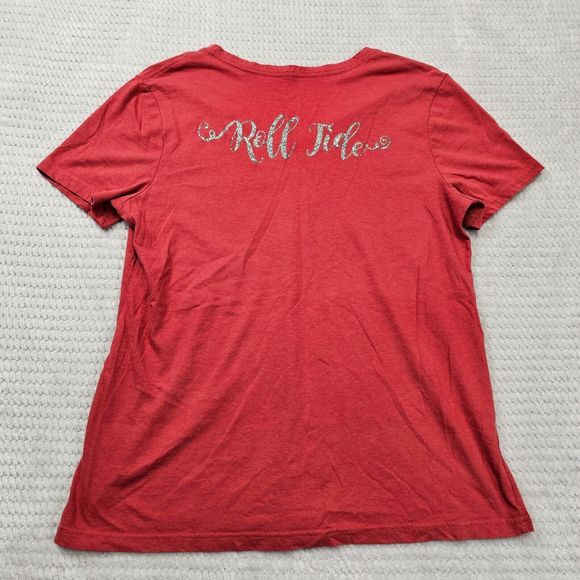 Women's Time &Tru Personalized Alabama Elephant Shirt Size Large Glitter - Picture 12 of 12